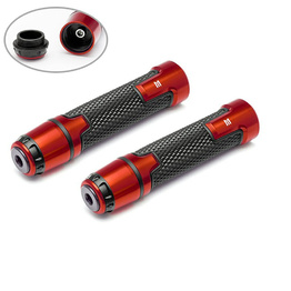 Sports Aluminium Grips with Bar Ends - Dark Orange