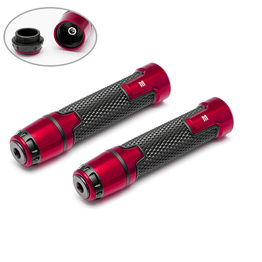 Sports Aluminium Grips with Bar Ends - Red