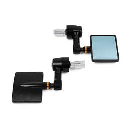 Black Small Square Bar End Mirrors