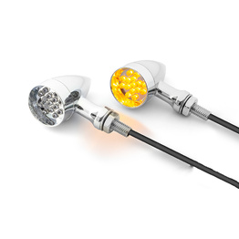 Tapered Alloy LED Indicators - Chrome