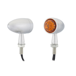 Torpedo Aluminium  LED Indicators - Chrome