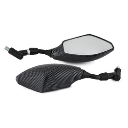 Sport Bike 10mm Motorcycle Mirrors - Carbon Style