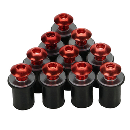 10PC Screen Bolt Kit - Red