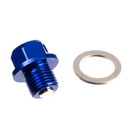 Whites Magnetic Sump Plug - Blue M12 x 10 - P1.25