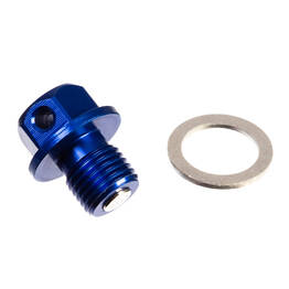 Whites Magnetic Sump Plug - Blue M12 x 12 - P1.25