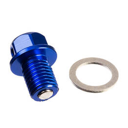 Whites Magnetic Sump Plug - Blue M12 x 15 - P1.5
