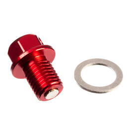Whites Magnetic Sump Plug - Red M12 x 15 - P1.5