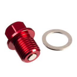 Whites Magnetic Sump Plug - Red M14 x 14 - P1.5
