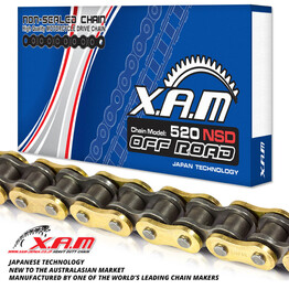 XAM Chain 520NSD Gold/Black X 114 Non Sealed Dirt