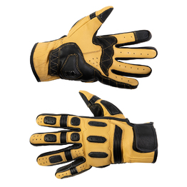 Yellow Leather Padded Gloves