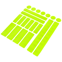21PC Reflective Sticker Sheet - Fluro Yellow