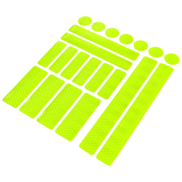 21PC Reflective Sticker Sheet - Fluro Yellow